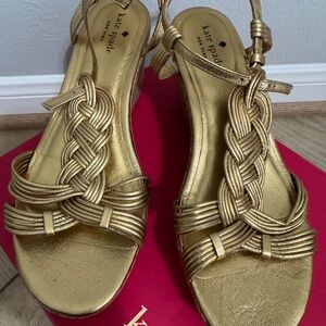 ❌SOLD ❌Kate Spade Gold Wedge Sandals